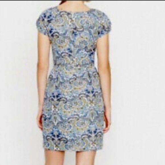 J Crew Dolores Cotton / silk Multi-Colored Peacock‎ Paisley mini Dress - Picture 2 of 13